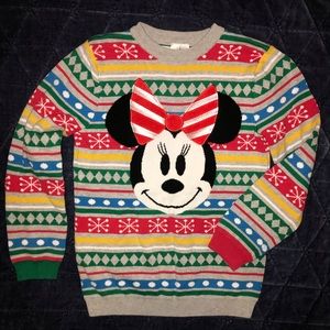 Disney Girls Minnie Mouse Christmas Sweater